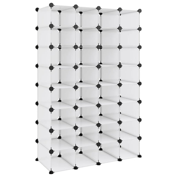 Transparentes Schuhregal 93x36,5x140 cm