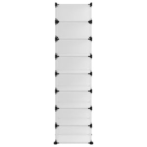 Transparentes Schuhregal 93x36,5x140 cm