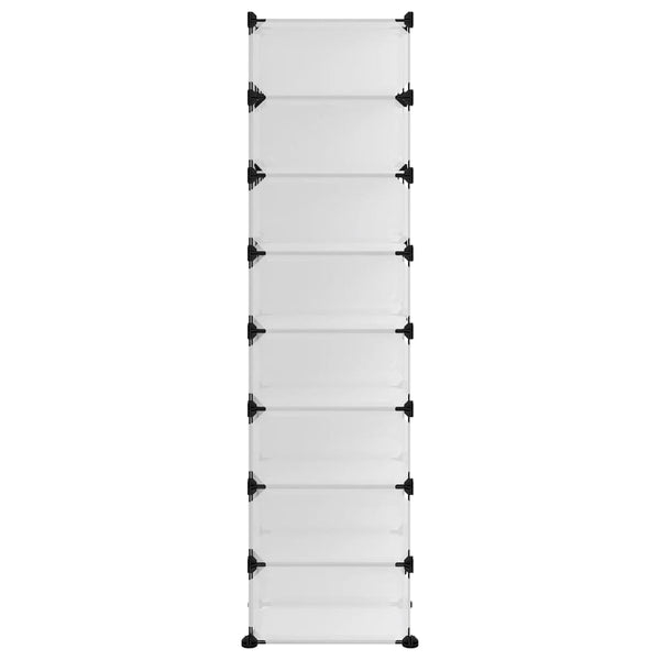 Transparentes Schuhregal 93x36,5x140 cm