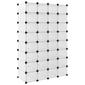Transparentes Schuhregal 93x36,5x140 cm
