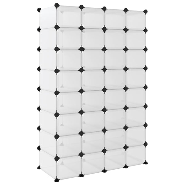 Transparentes Schuhregal 93x36,5x140 cm
