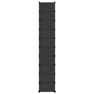 Schuhregal Schwarz 44x32x174 cm