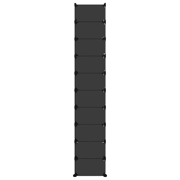 Schuhregal Schwarz 44x32x174 cm