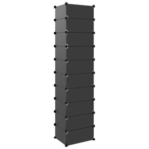 Schuhregal Schwarz 44x32x174 cm