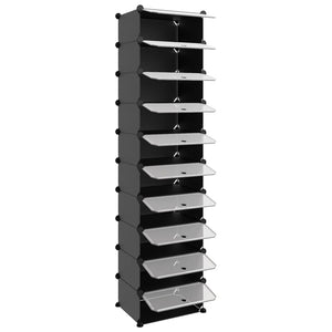 Schuhregal Schwarz 44x32x174 cm