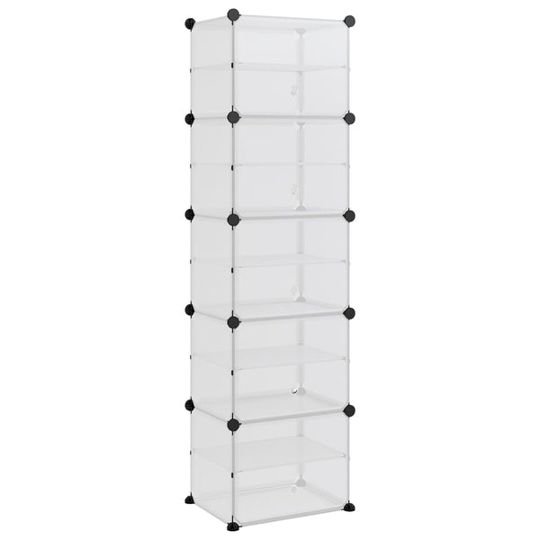 Transparentes Schuhregal 44x31,5x153,5 cm