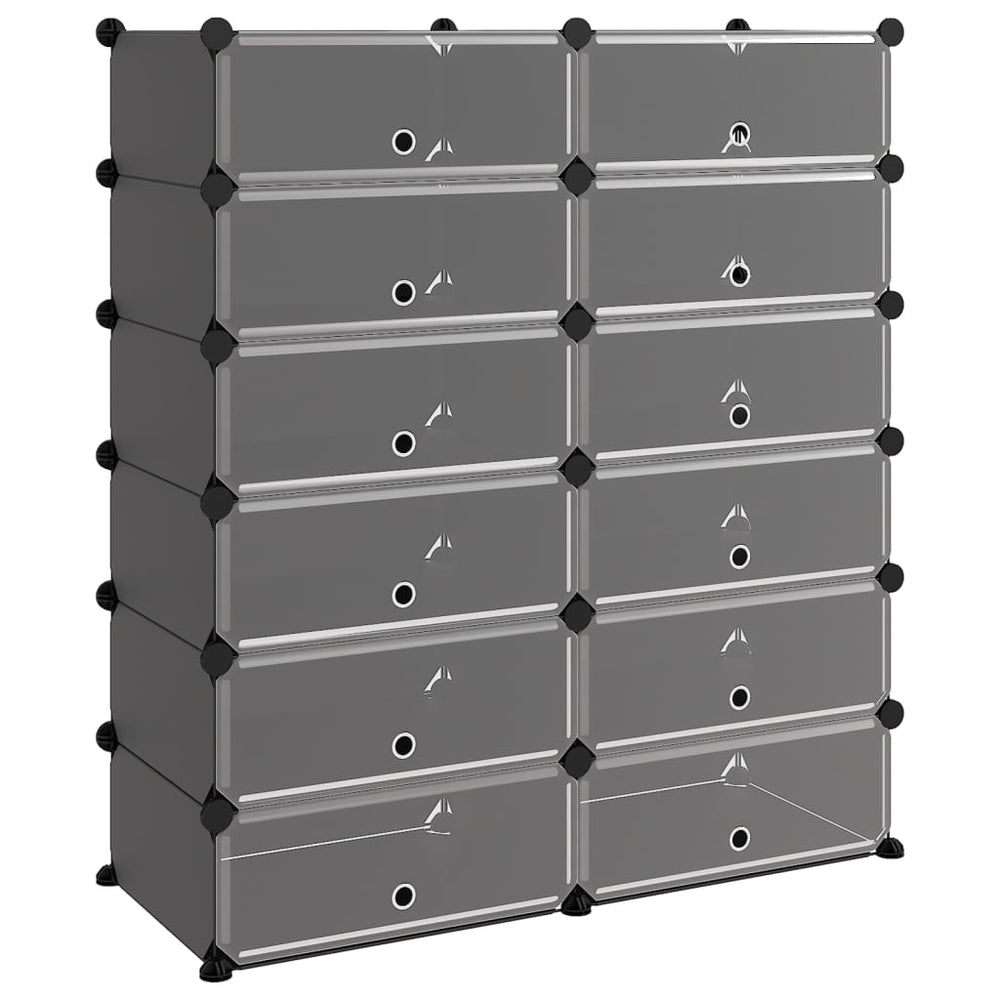 Schuhregal Schwarz 94,5x36,5x106 cm