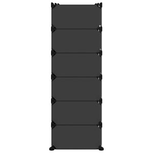 Schuhregal Schwarz 94,5x36,5x106 cm