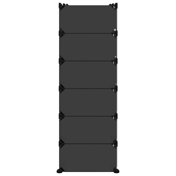 Schuhregal Schwarz 94,5x36,5x106 cm