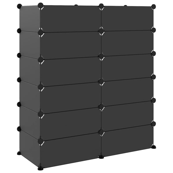 Schuhregal Schwarz 94,5x36,5x106 cm