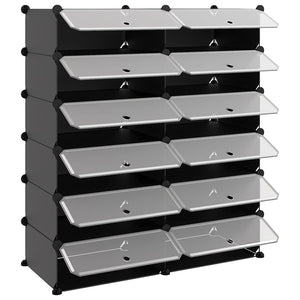 Schuhregal Schwarz 94,5x36,5x106 cm
