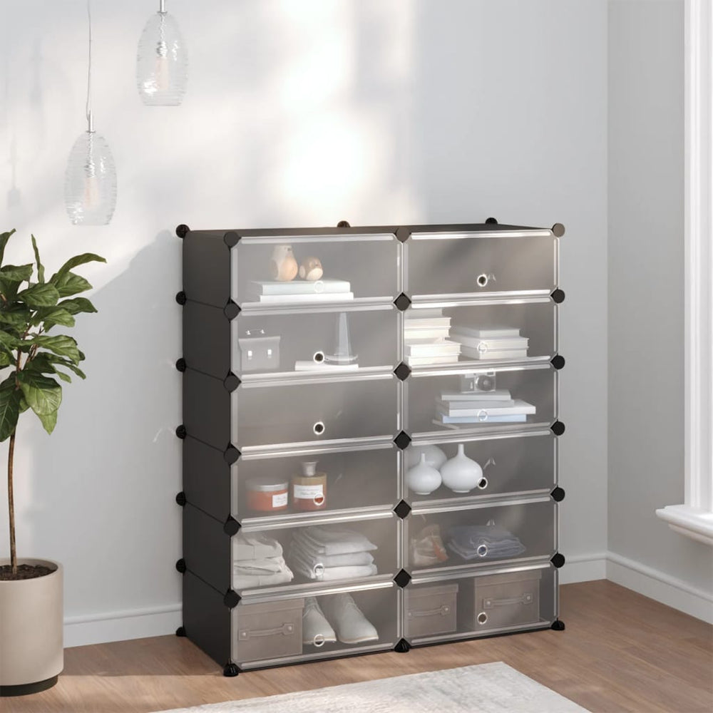 Schuhregal Schwarz 94,5x36,5x106 cm