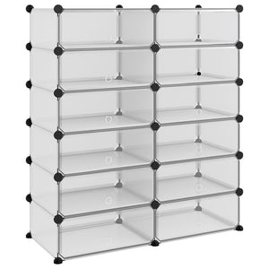 Transparentes Schuhregal 94,5x36,5x106 cm