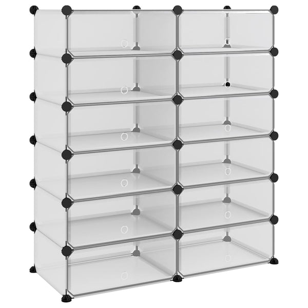Transparentes Schuhregal 94,5x36,5x106 cm