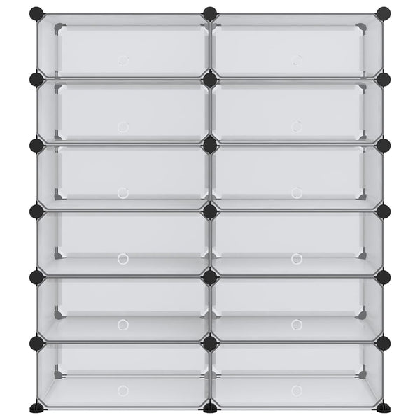 Transparentes Schuhregal 94,5x36,5x106 cm