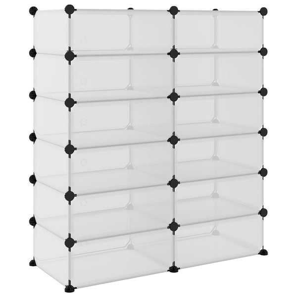 Transparentes Schuhregal 94,5x36,5x106 cm