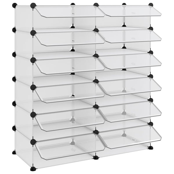 Transparentes Schuhregal 94,5x36,5x106 cm