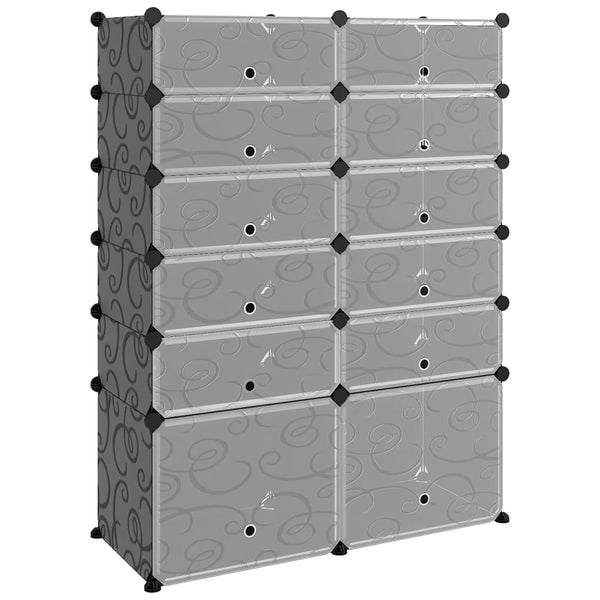 Schuhregal Schwarz 94x37x125 cm