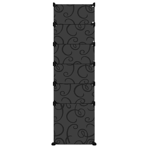 Schuhregal Schwarz 94x37x125 cm