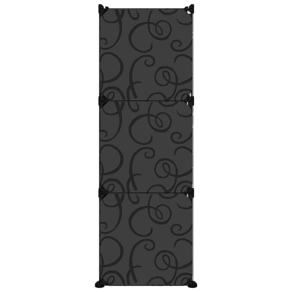 Schuhregal Schwarz 84,5x31x93,5 cm