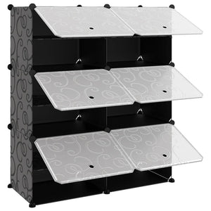 Schuhregal Schwarz 84,5x31x93,5 cm