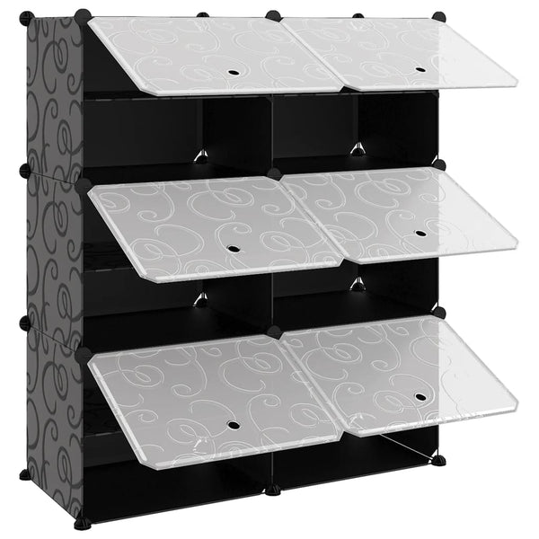 Schuhregal Schwarz 84,5x31x93,5 cm