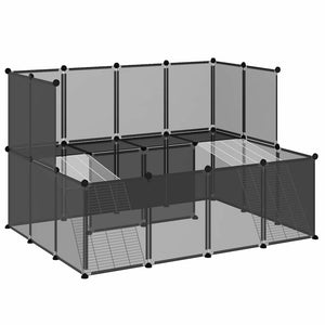 Kleintierkäfig Schwarz 143x107x93 cm