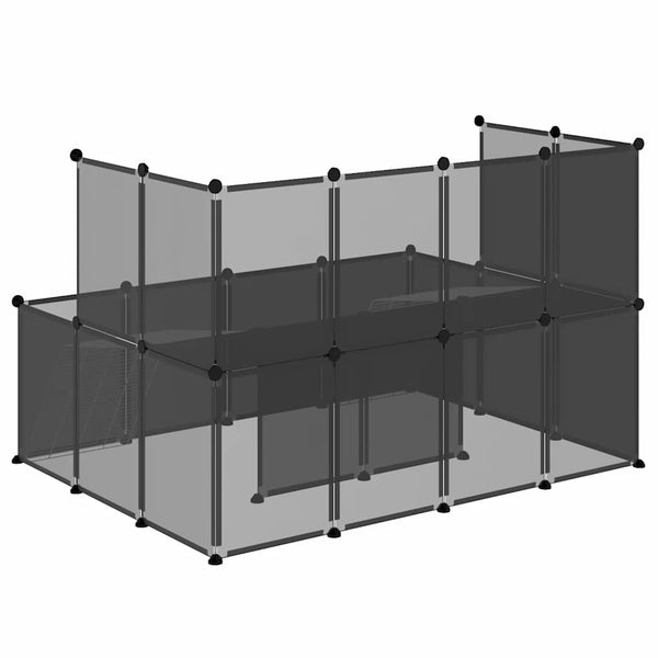 Kleintierkäfig Schwarz 143x107x93 cm