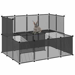 Kleintierkäfig Schwarz 143x107x93 cm