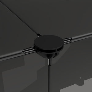 Kleintierkäfig Schwarz 143x107x93 cm