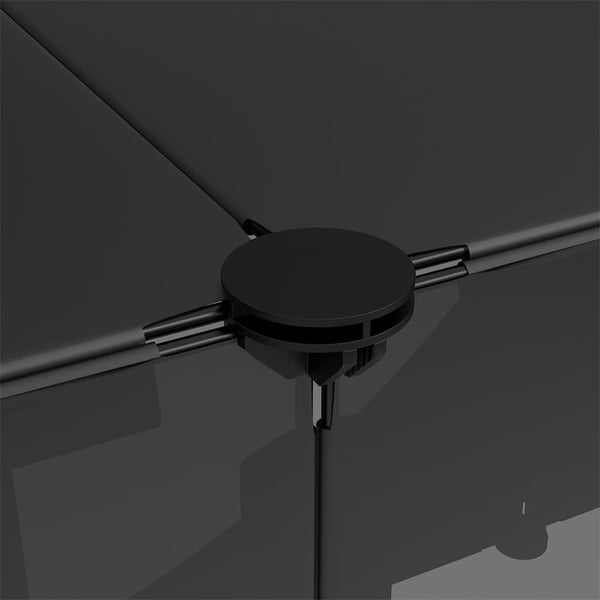 Kleintierkäfig Schwarz 143x107x93 cm