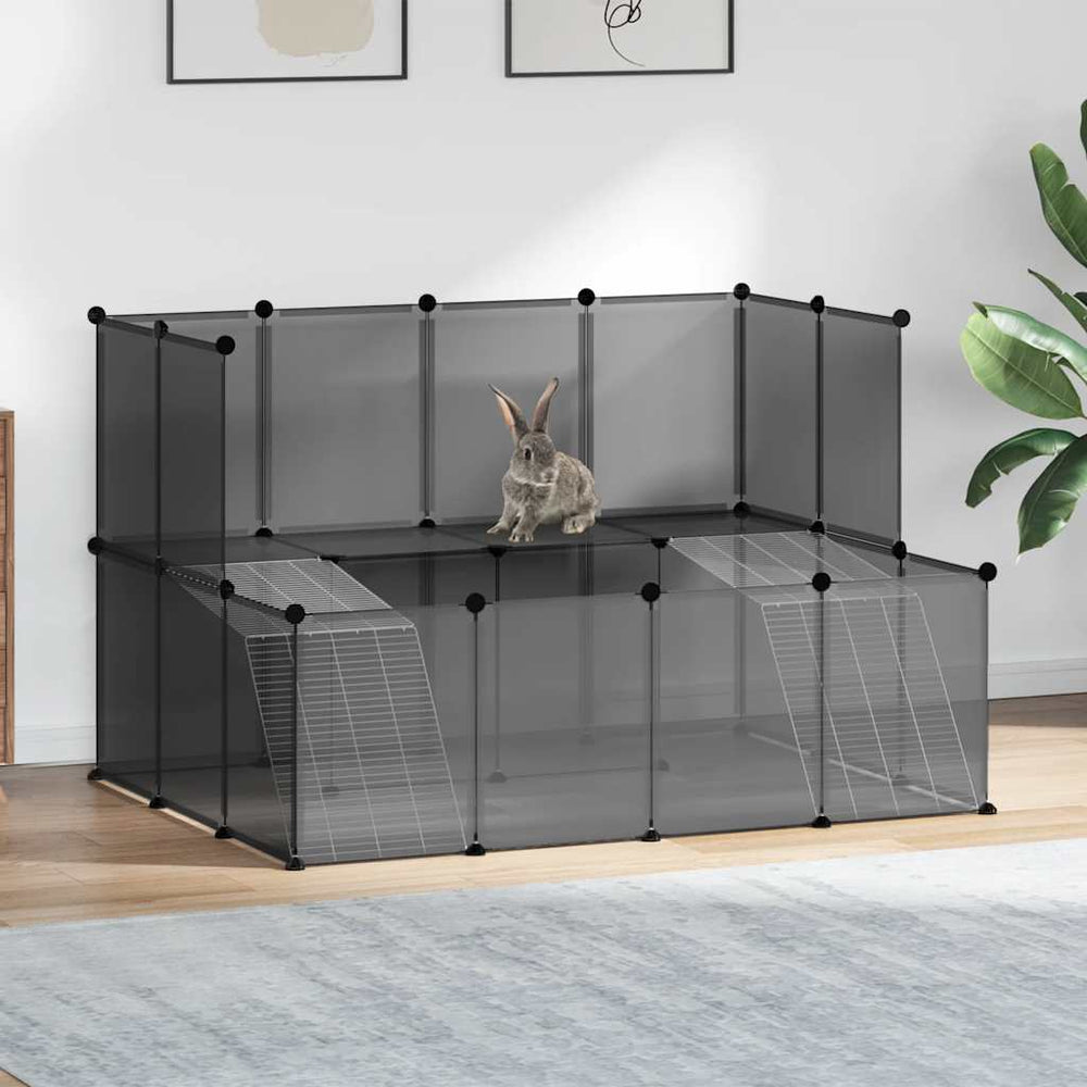 Kleintierkäfig Schwarz 143x107x93 cm