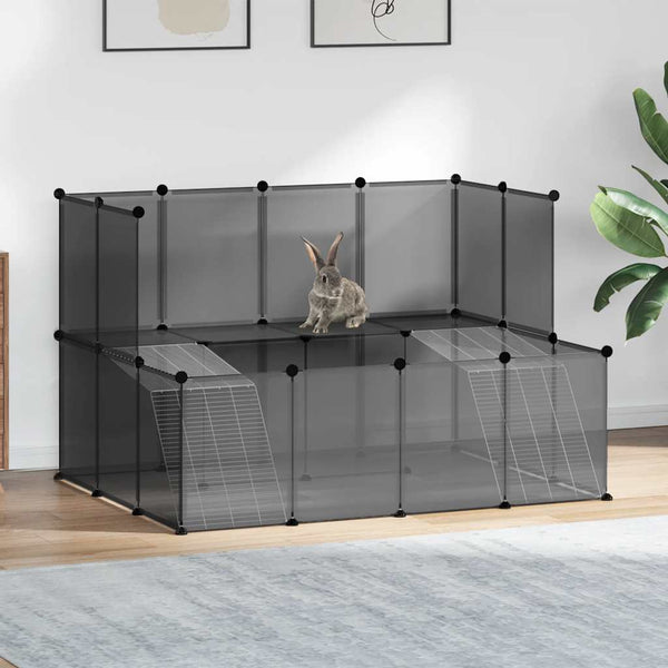 Kleintierkäfig Schwarz 143x107x93 cm