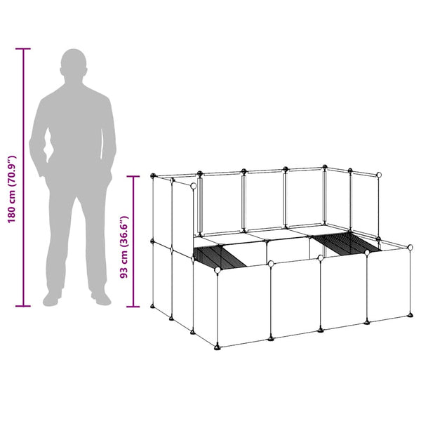 Kleintierkäfig Transparent 143 cm