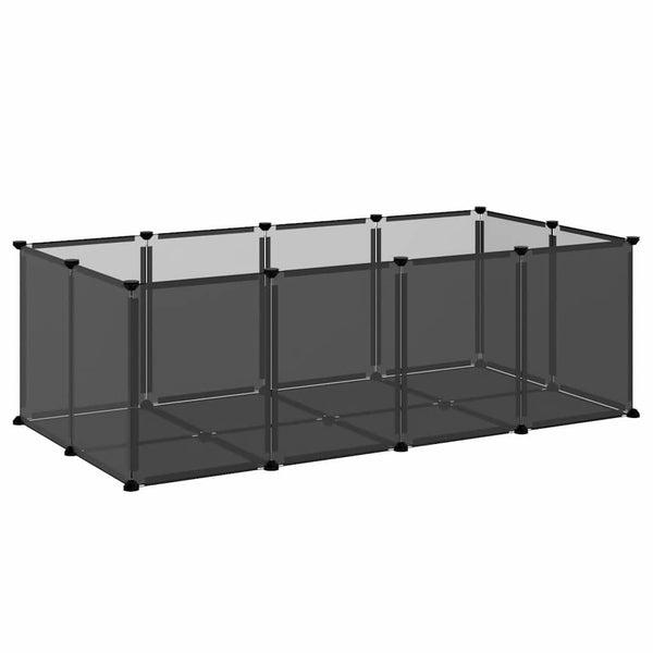 Kleintierkäfig Schwarz 144 cm