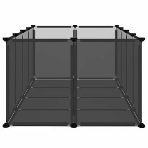 Kleintierkäfig Schwarz 144 cm