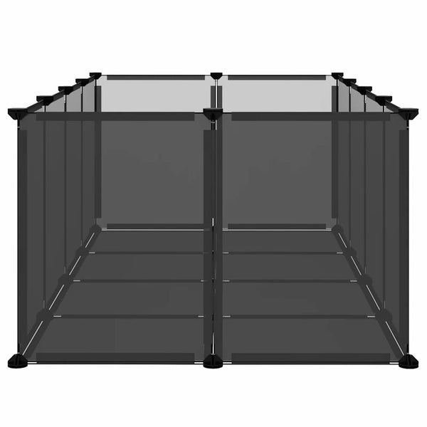 Kleintierkäfig Schwarz 144 cm