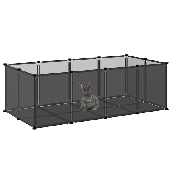 Kleintierkäfig Schwarz 144 cm
