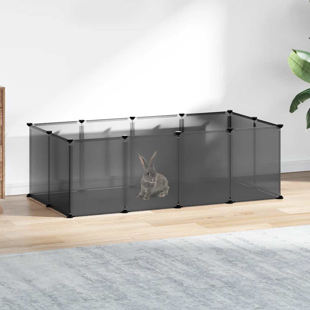 Kleintierkäfig Schwarz 144 cm
