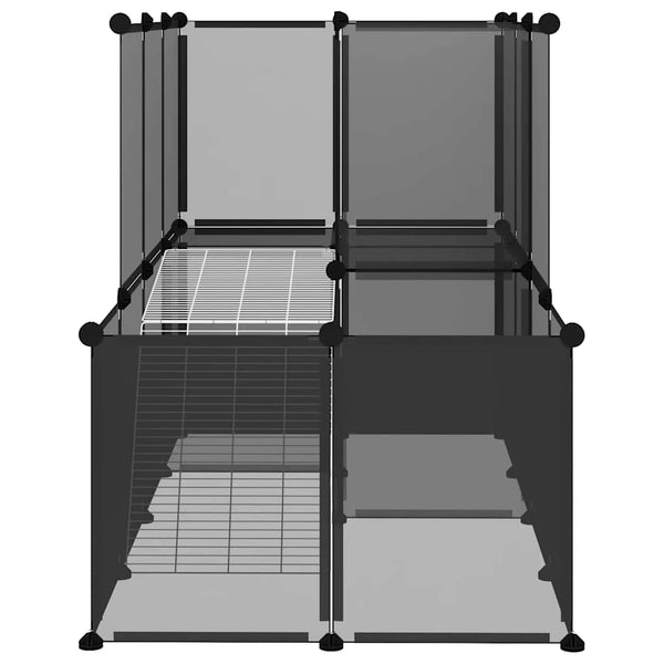 Kleintierkäfig Schwarz 142 cm