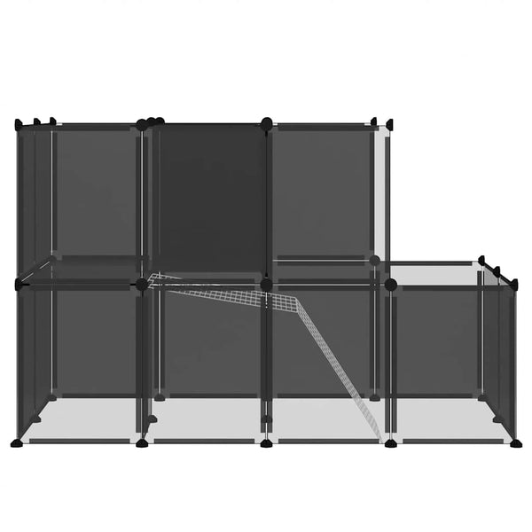 Kleintierkäfig Schwarz 142 cm
