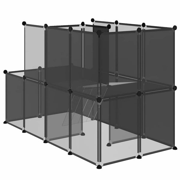 Kleintierkäfig Schwarz 142 cm