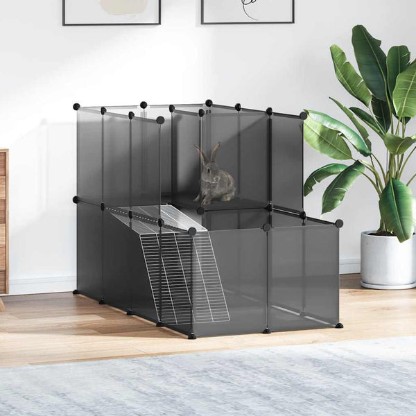 Kleintierkäfig Schwarz 142 cm