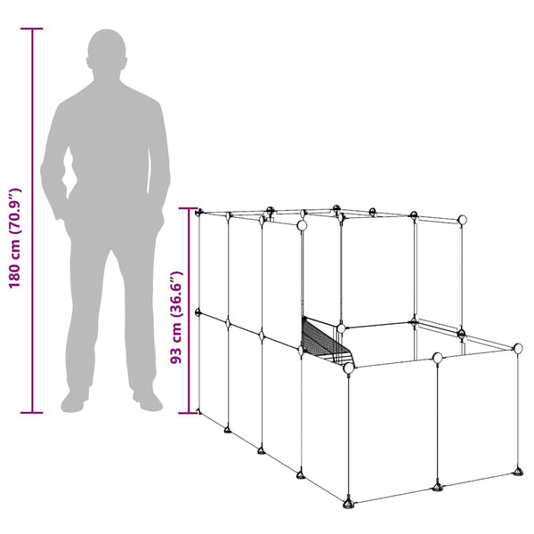 Kleintierkäfig Transparent 142 cm