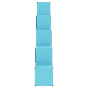 Modularer Kinderschrank mit 15 Würfeln, Blau