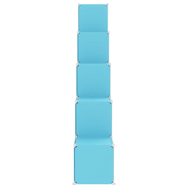 Modularer Kinderschrank mit 15 Würfeln, Blau