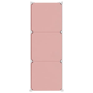 Modularer Kinderschrank mit 6 Würfeln, Rosa
