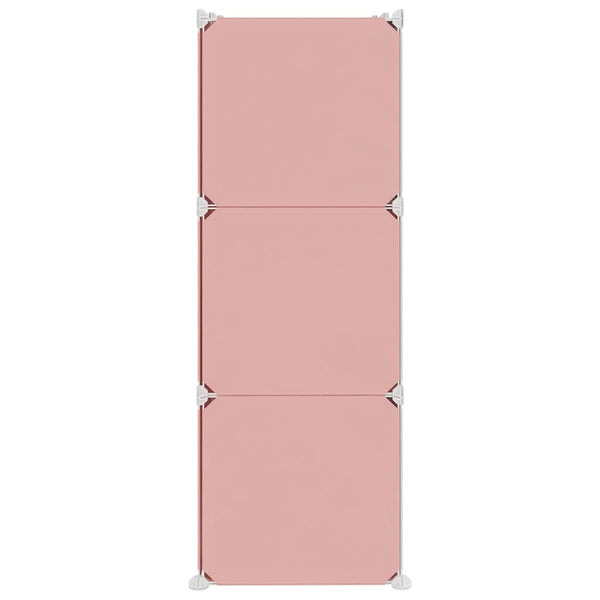 Modularer Kinderschrank mit 6 Würfeln, Rosa
