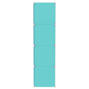 Modularer Kinderschrank mit 12 Würfeln - Grün
