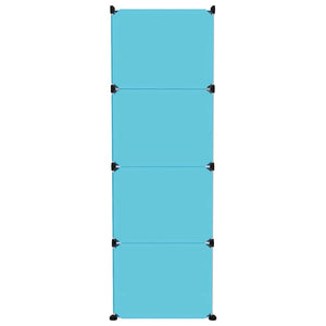 Modularer Kinderschrank mit 12 Würfeln, Blau